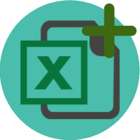 Microsoft Excel logo with plus symbol